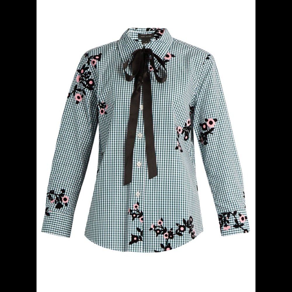 Size 2 Marc Jacobs Floral Flocked Top— Like New